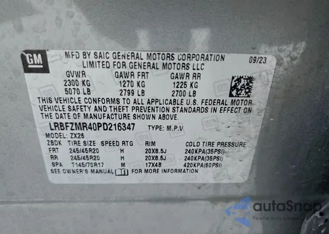 2023 Buick Envision Preferred from USA, damaged, VIN LRBFZMR40PD216347